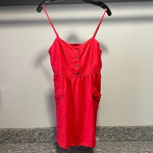 FOREVER 21 - Red Dress with Straps and Snaps